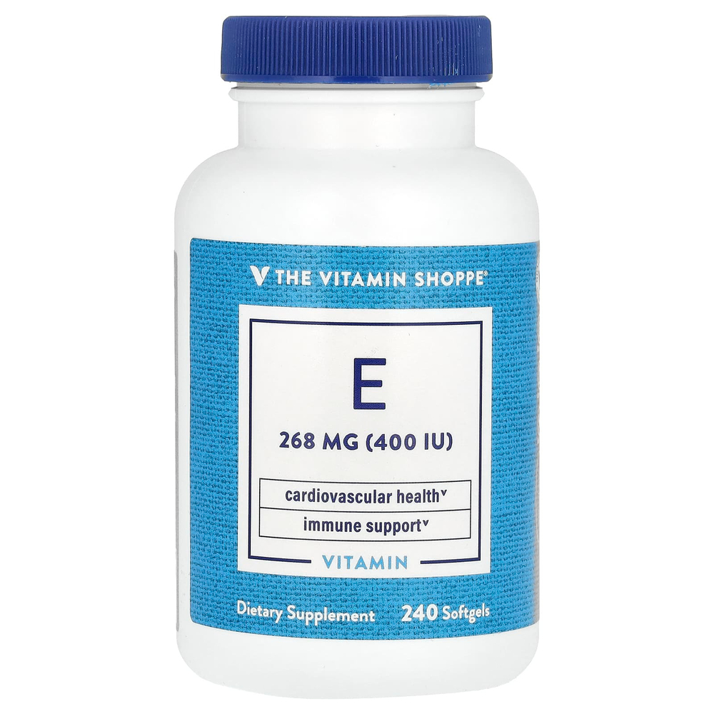 The Vitamin Shoppe, Витамин E, 268 мг (400 МЕ), 240 мягких таблеток