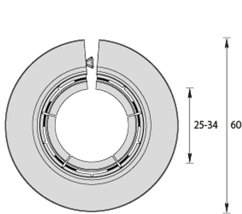 Обвод универсальный для труб 25-34 мм 001 Белый (во флоупаке)