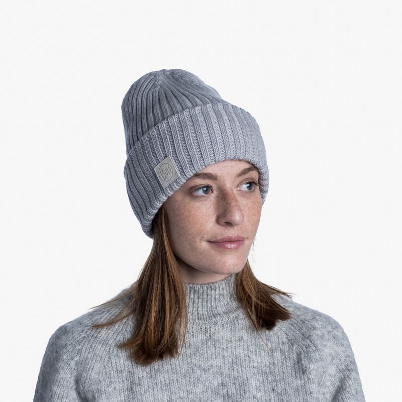 Вязаная шерстяная шапка Buff Hat Wool Knitted Ervin Light Grey Фото 3