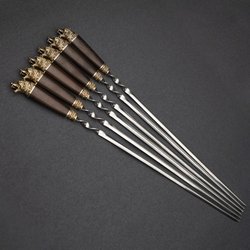 Подарочный набор шампуров "Медведь Prime", рукояти венге