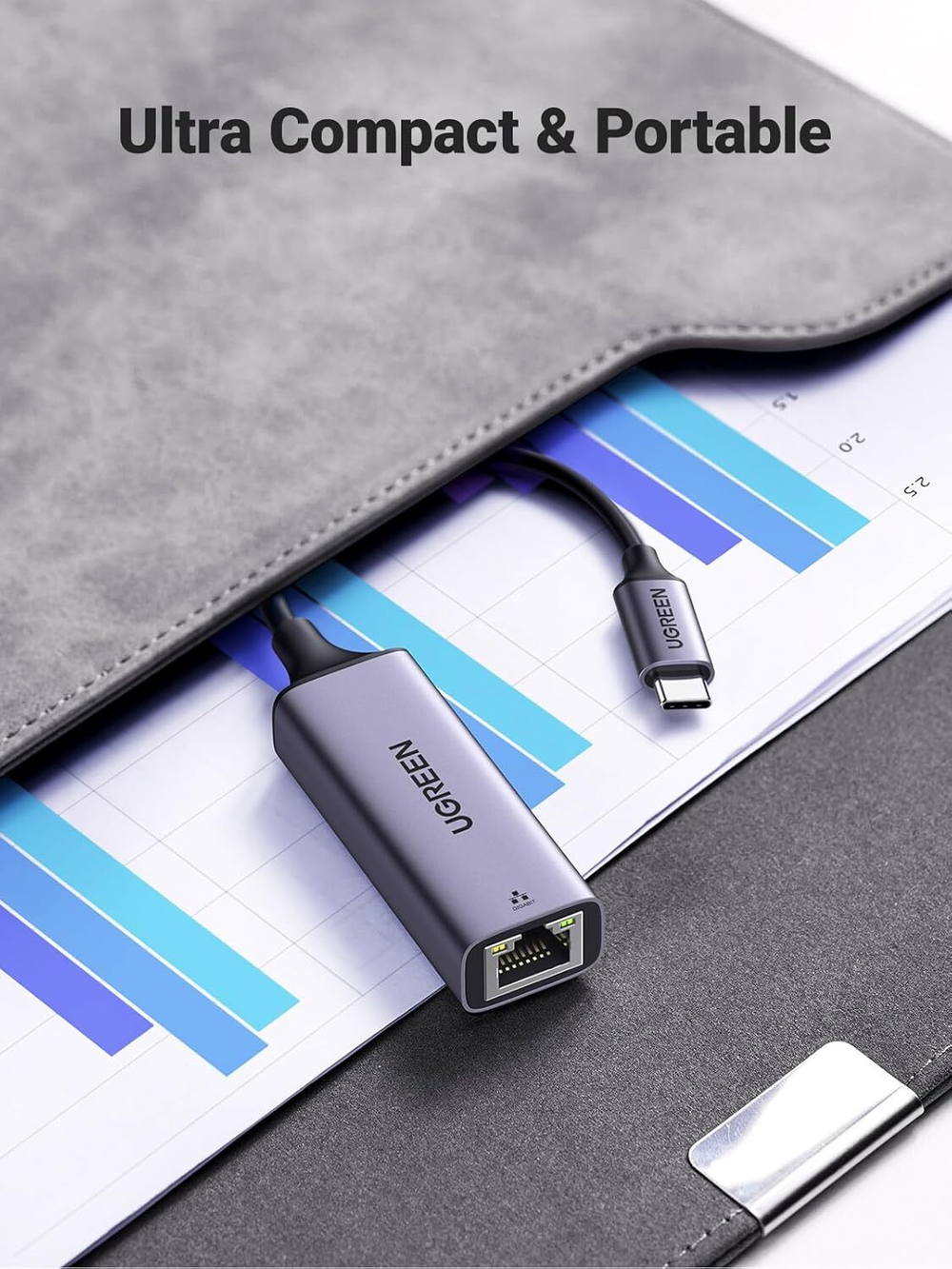 Конвертер USB 3.1 Type C на LAN RJ-45,10/100/1000 Mbps UGREEN 50737