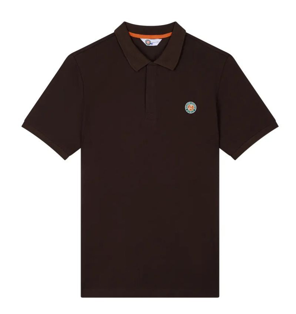 Теннисное поло Roland Garros Basic Islande - chocolate