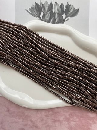 Нить бусин из гематита 4мм, рондель