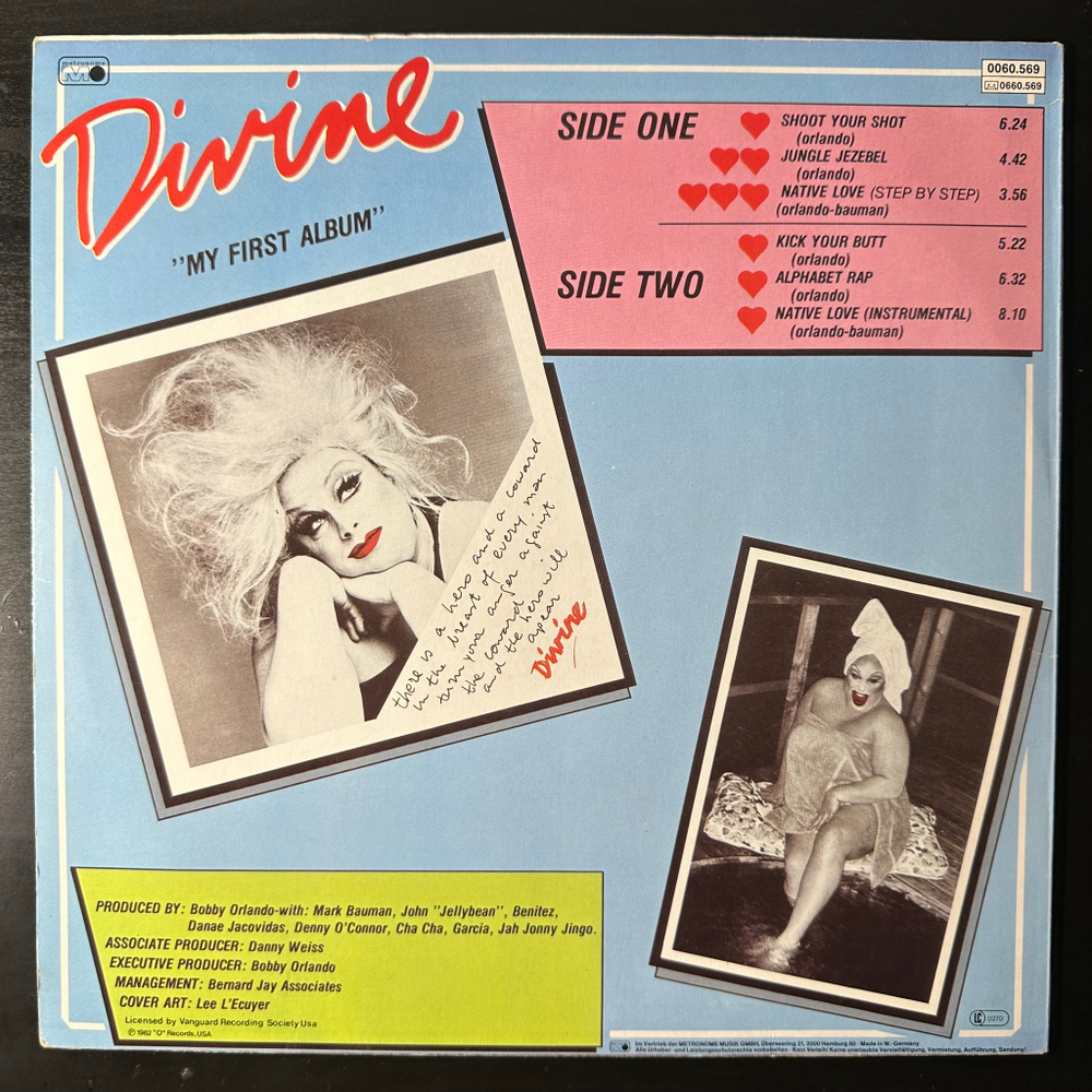 Divine ‎– My First Album (Германия 1982г.)
