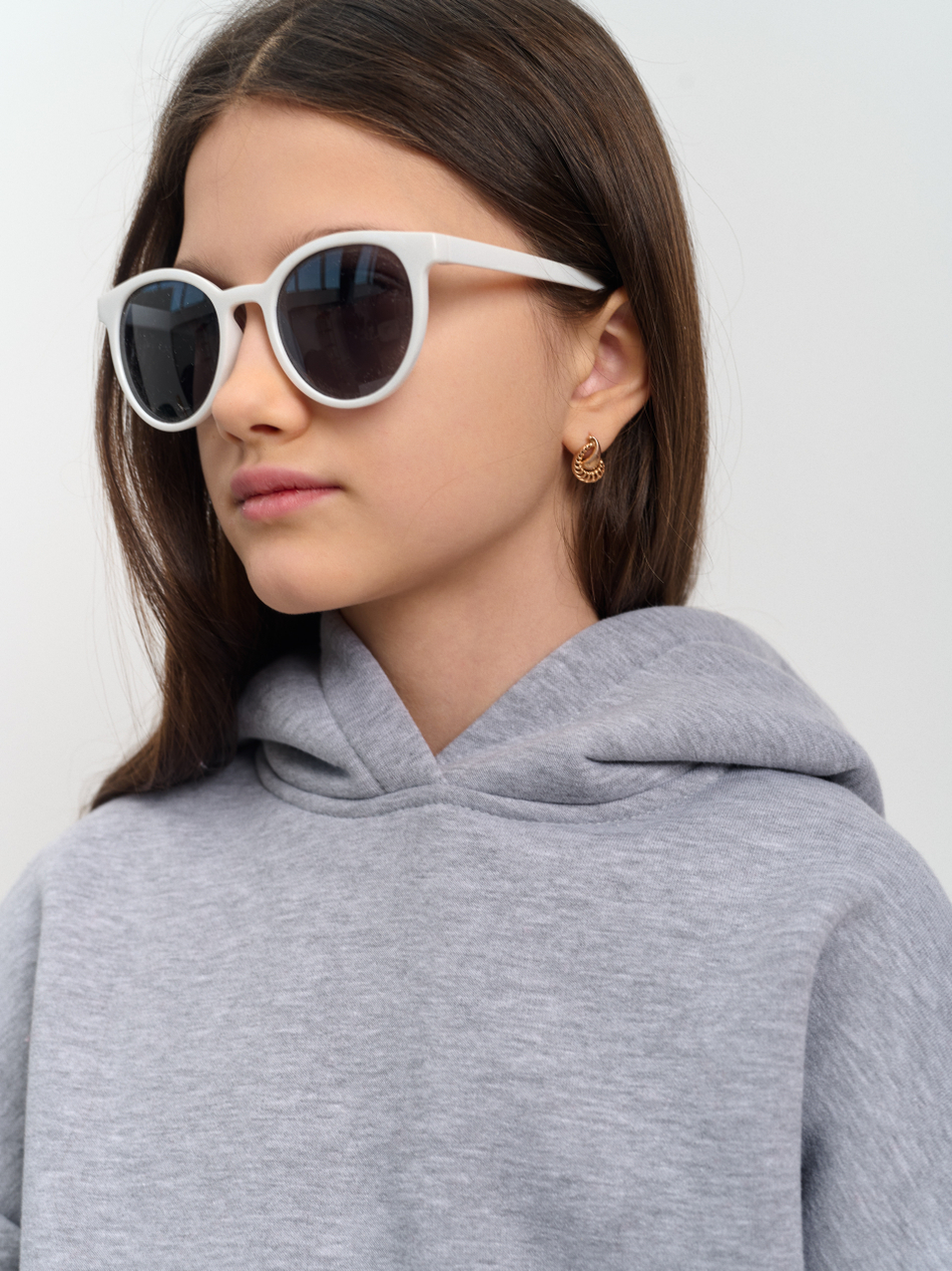 Толстовка с капюшоном для девочки  "Basic" меланж