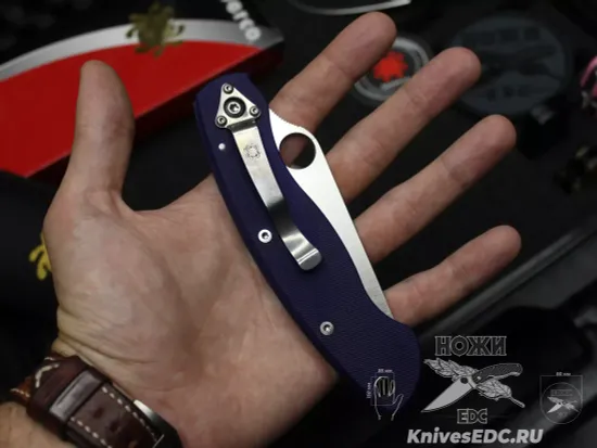 Складной нож Spyderco Military 36GPDBL c клинком из стали CPM-S110V, рукоять G10