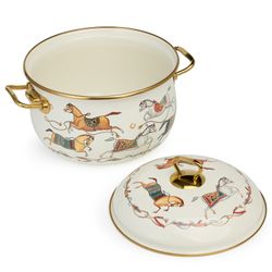 КАСТРЮЛЯ LEFARD ЭМАЛИРОВАННАЯ С КРЫШКОЙ, СЕРИЯ PASSAGE, 4,8Л, ДИА.22СМ ПОДХОДИТ ДЛЯ ИНДУК.ПЛИТ