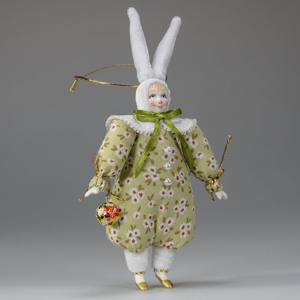 Ёлочная игрушка Зайка с аксессуаром