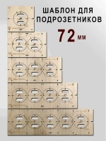 Шаблон для подрозетников 72 мм комплект шаблонов для сверления подрозетников Новый дизайн