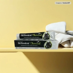 Зубная паста Herbodent charcoal, 100гр ( Индия)