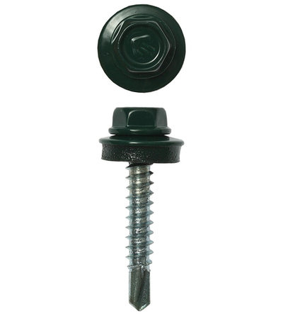 ЗУБР СКД 6005, 29 х 4.8 мм, зелёный насыщ., 400 шт, кровельный саморез, Профессионал (4-300315-48-029-6005)