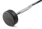 Штанга неразборная обрезиненная 10 кг. Изогнутый гриф. VictoryFit VF-DX5100