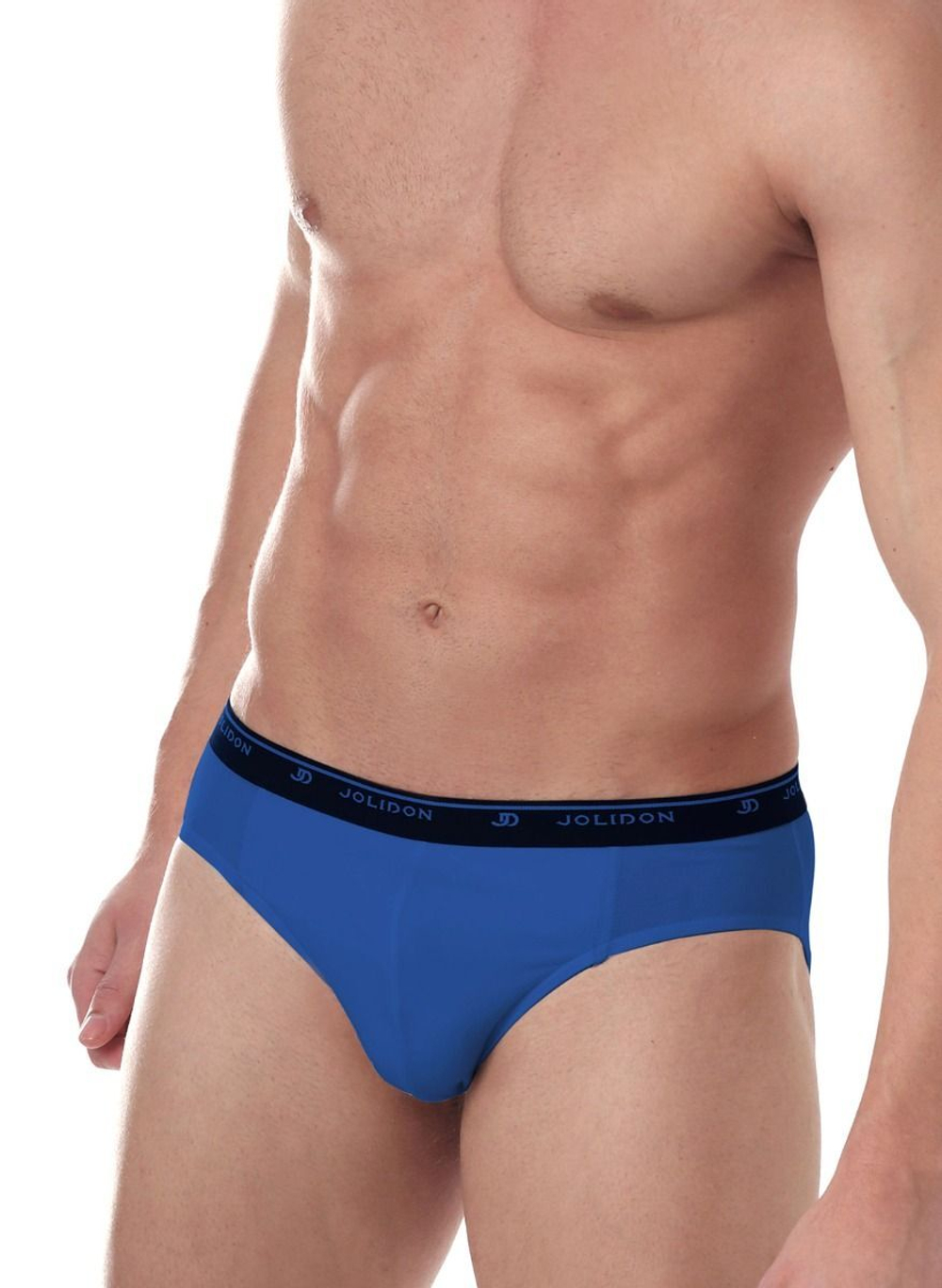 Трусы-слипы на резинке из чистого хлопка (Размер: L) (Цвет: синий)