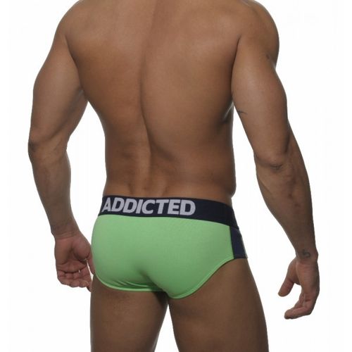 Мужские трусы брифы мятные Addicted mint sportive stripes brief H71