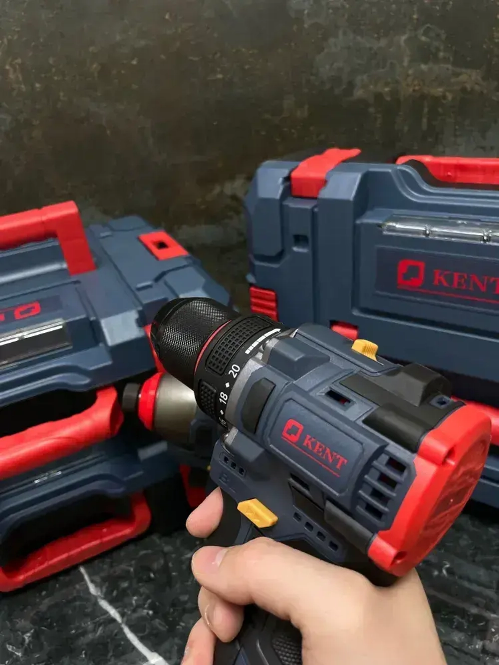 Набор инструментов аккумуляторный KENT 2в1 Шуруповерт и Гайковерт, 2АКБ 16,8V