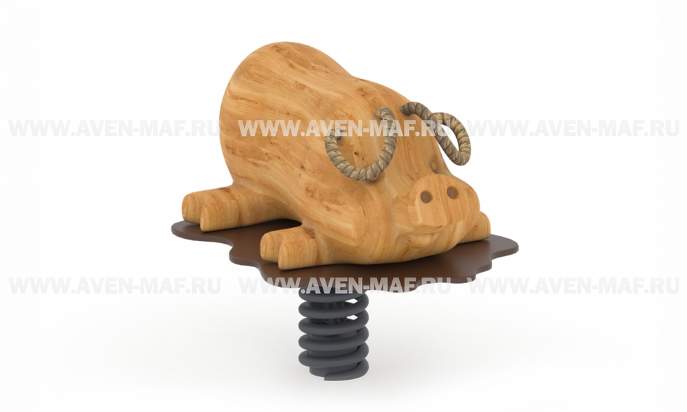 Качалка на пружине ЭКО Свинка