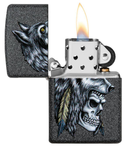 Зажигалка Wolf Skull Feather Design ZIPPO 29863