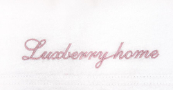 Элитная наволочка Трикотаж Джерси розовая от Luxberry Португалия надпись