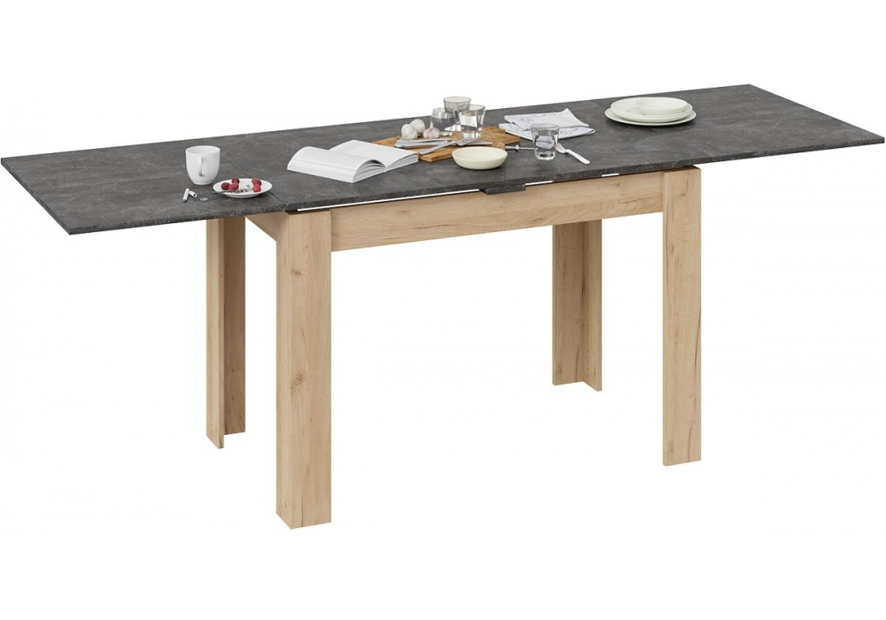 Стол деревянный Woodville Промо Тип 4 дуб крафт золотой, ателье темное