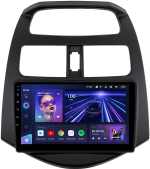 Магнитола для Chevrolet Spark M300 2009-2022, Ravon R2 (рамка матовая) - Teyes CC3L монитор 9" IPS на Android 10, 8-ядер, CarPlay, 4G SIM-слот
