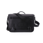 COACH Track Leather Laptop Bag, Briefcase, Portable Crossbody Bag, Shoulder Bag Large Men"s Black