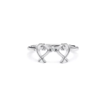 Кольцо из серебра с бриллиантом, Tiffany 💠 Любящие сердца. В наличии