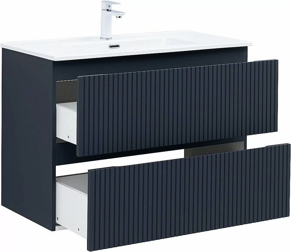 Тумба с раковиной Aquanet Джейн (Flat) 335430/330432 90 маренго
