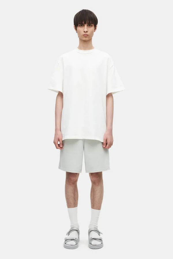 Шорты хлопковые светло-серые - фото 2