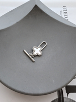 Замок тогл клевер с перламутром