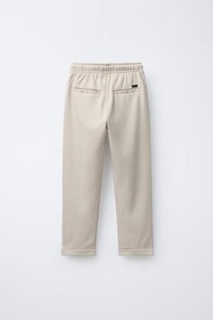 ZARA БРЮКИ ПРЯМОГО КРОЯ, ЭКРЮ