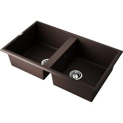 Мойка Omoikiri Tedori 86-2-DC Tetogranit/темный шоколад