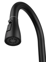 Смеситель для кухни с выдвижным изливом WONZON & WOGHAND, Черный матовый (WW-121E201B-MB)