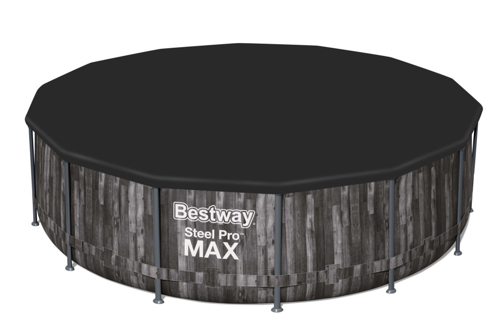 Каркасный бассейн Bestway 427х107 см + фильтр-насос 3028 л/ч, тент, лестница (5614Z BW)