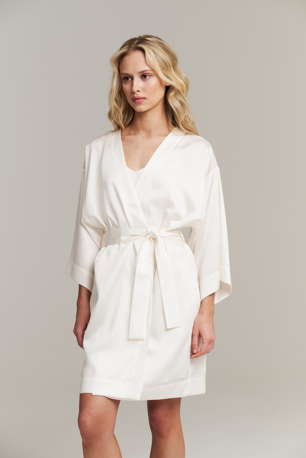 Халат-кимоно из тенселя макси