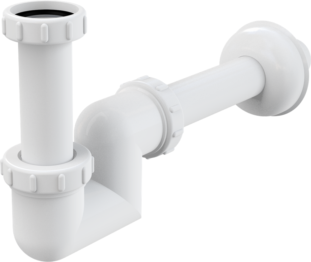 Сифон для умывальника и биде Alca Plast A45F, пластик 32 мм