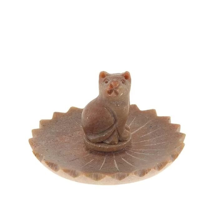 Подставка под благовония Кошка, камень