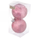 Набор украшений SHINE «Snow Sand» 8 см (2 шт.), rose pink