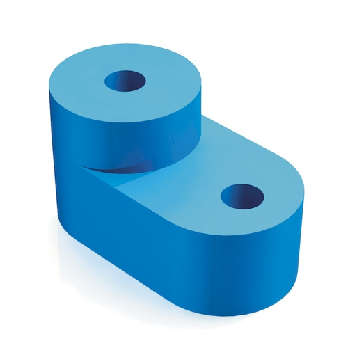 Изолятор угловой для 0 шины синий