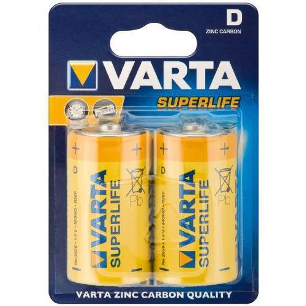 Батарейка VARTA D-R20 Superlife (кругл. бол.)