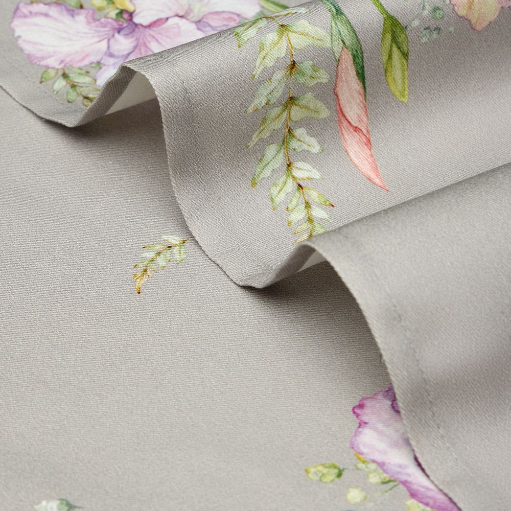 НАБОР ПОЛОТЕНЕЦ ИЗ 2 ШТ "ИРИСЫ"40Х60СМ,СЕРЫЙ,100% ХЛОПОК,ТВИЛ