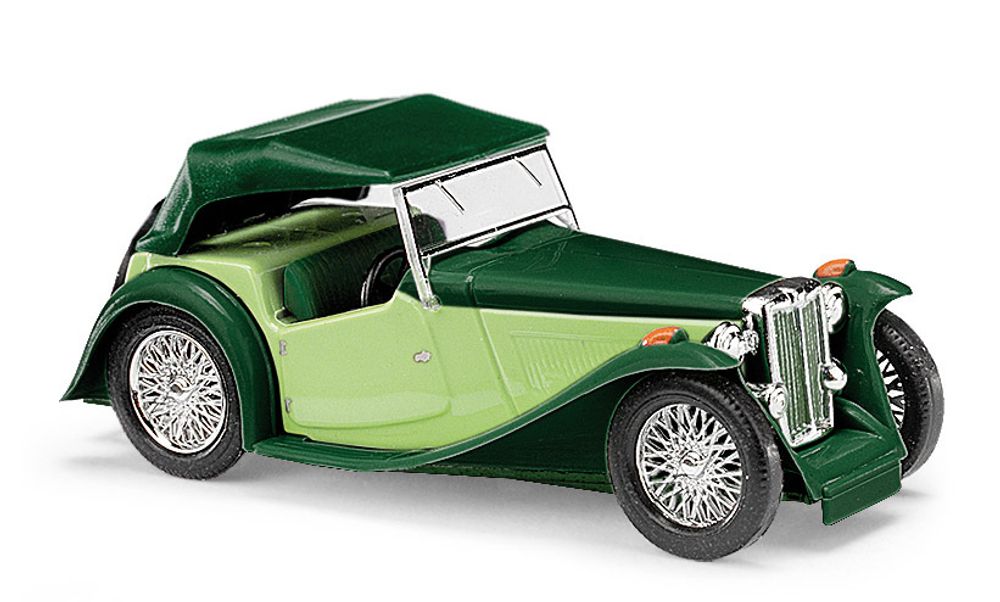 Автомобиль MG Midget TC, Cabrio, зеленый (H0)