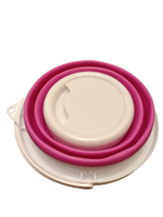 Ведро складное 5 литров, круглое, цвет розовый