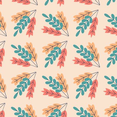 Образец с абстрактными листьями.