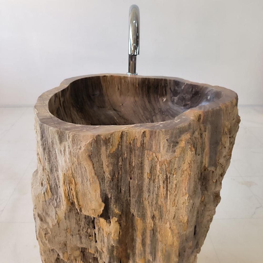 Раковина напольная из окаменелого дерева ODN-04182 (57*51*90)