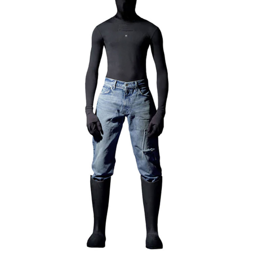 YEEZY x Gap x Balenciaga джинсы, синий, вымытый, разрезы