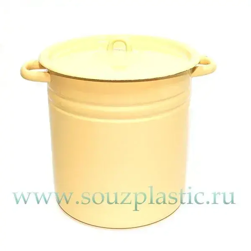 Кастрюля эмал12,0л цил б/рис С41624 С41624.П С41624.3,СГ (Новокузнецкая эмаль)