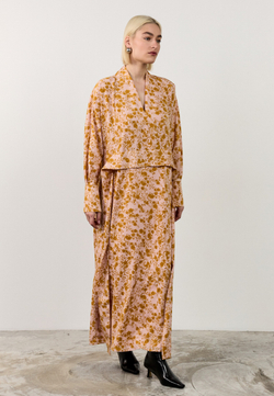 Платье макси цветок