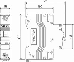 Автоматический выключатель 1P Werkel Автоматические выключатели W901P066