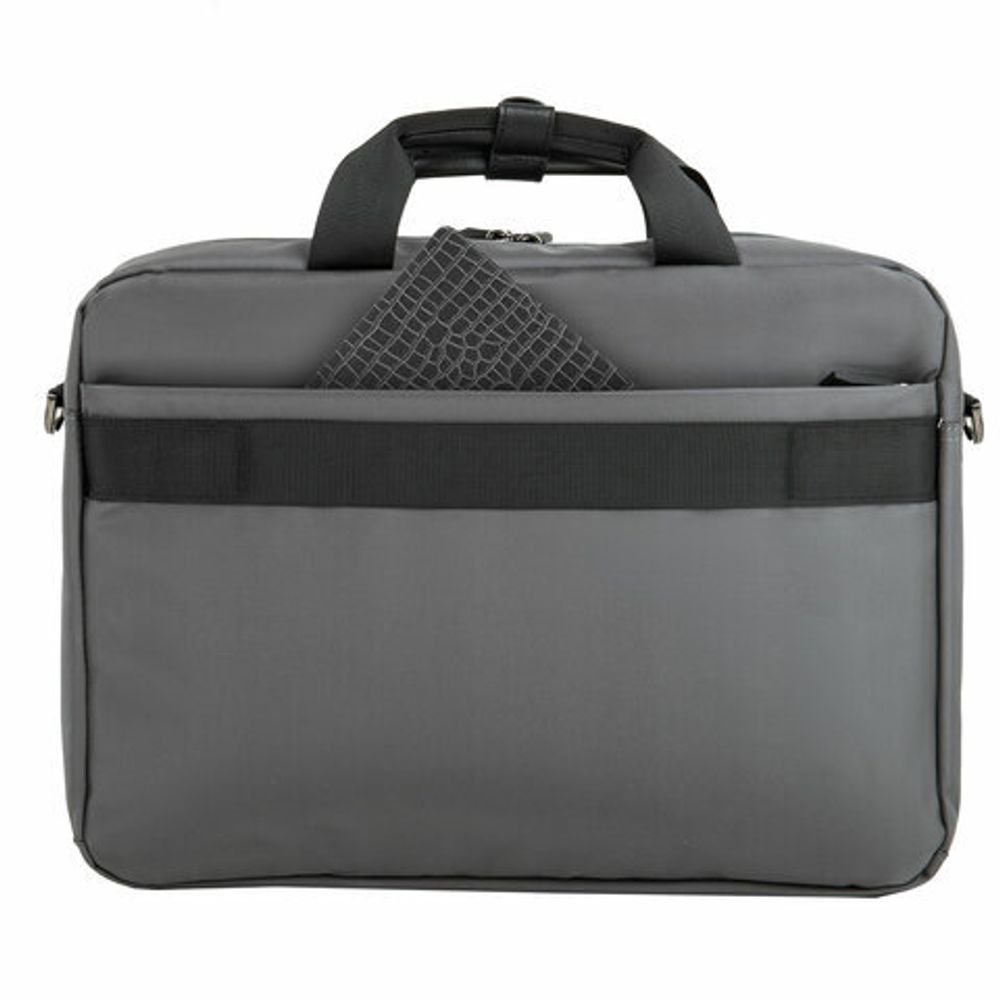 Сумка портфель BRAUBERG Expert с отделением для ноутбука 15,6", 2 отделения, серая, 30х40х12 см, 270825
