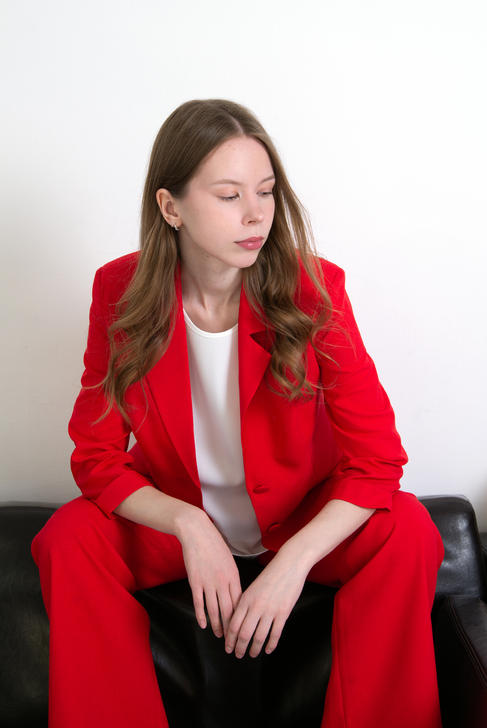 Брюки женские 02, красный #38К0202